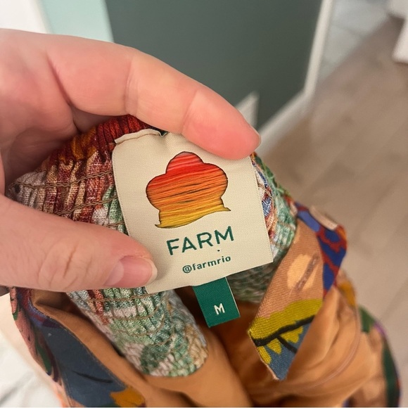 Farm Rio Sand Painted Toucans Linen Mini Dress - Picture 8 of 10